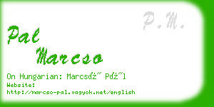 pal marcso business card